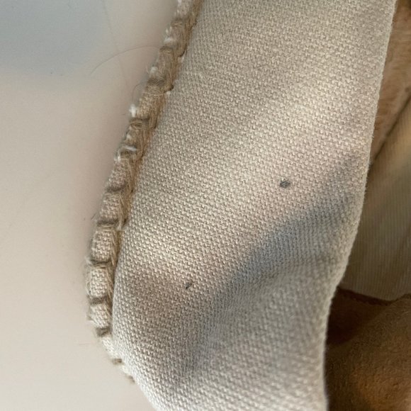 J Crew Black & Ivory Flat Espadrilles Slip-on Toe Cup - Picture 5 of 7